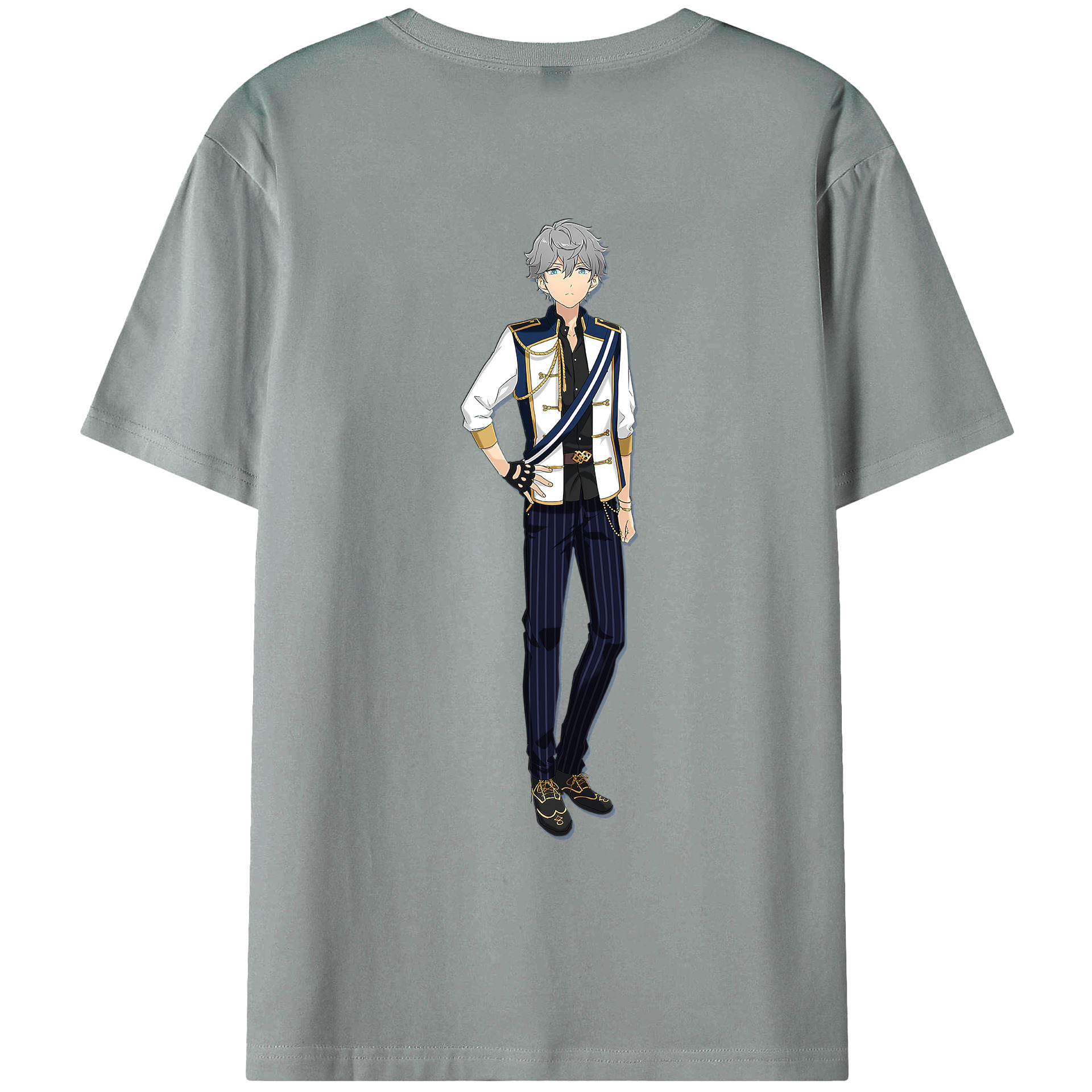 （画像用） あんさんぶるスターズ! Ensemble Stars 綿100％ メンズ半袖Tシャツ（バックプリント） 通気性